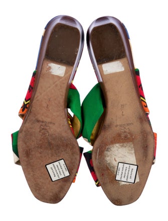 Bally Floral Print Slides