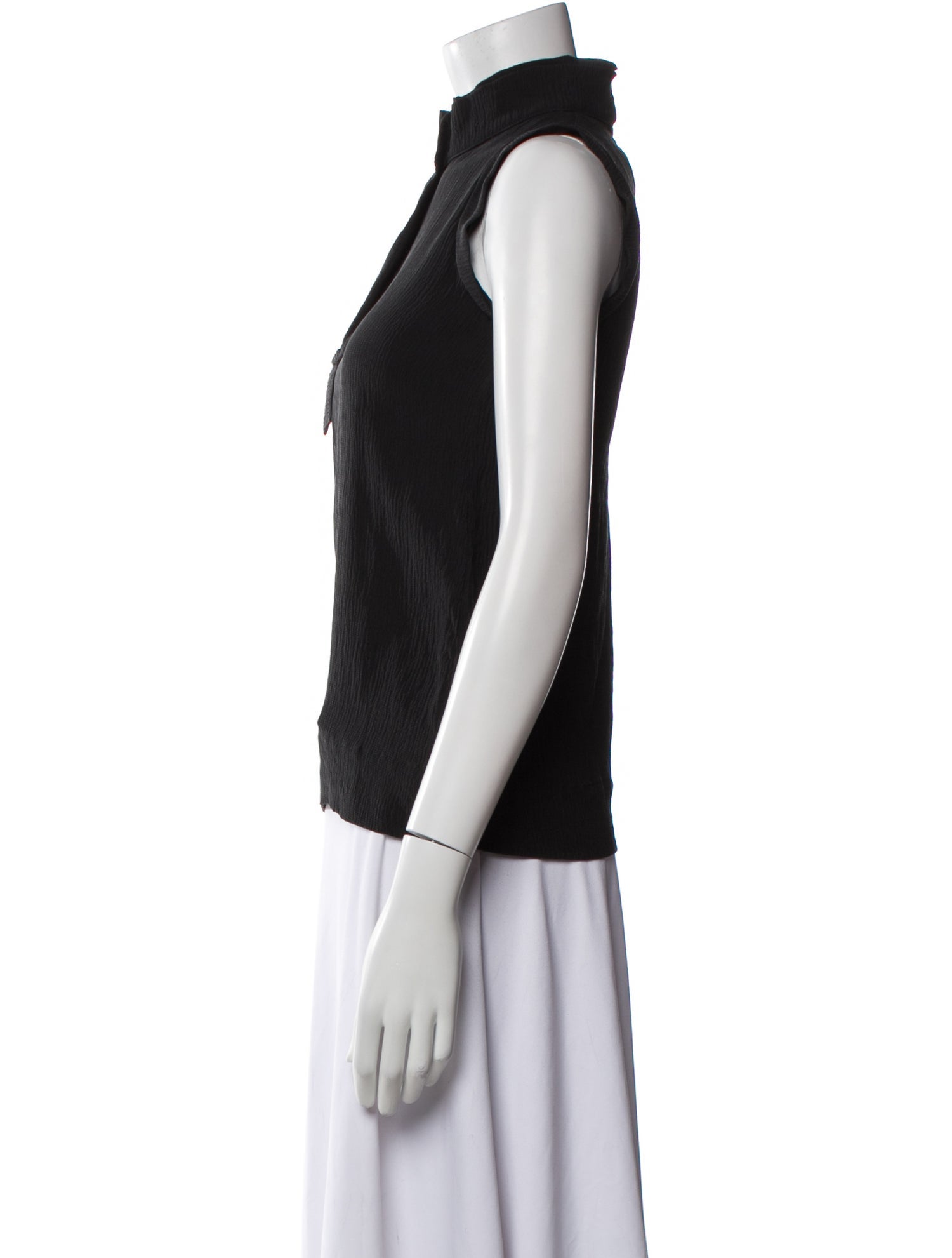 Bally Silk Mock Neck Top