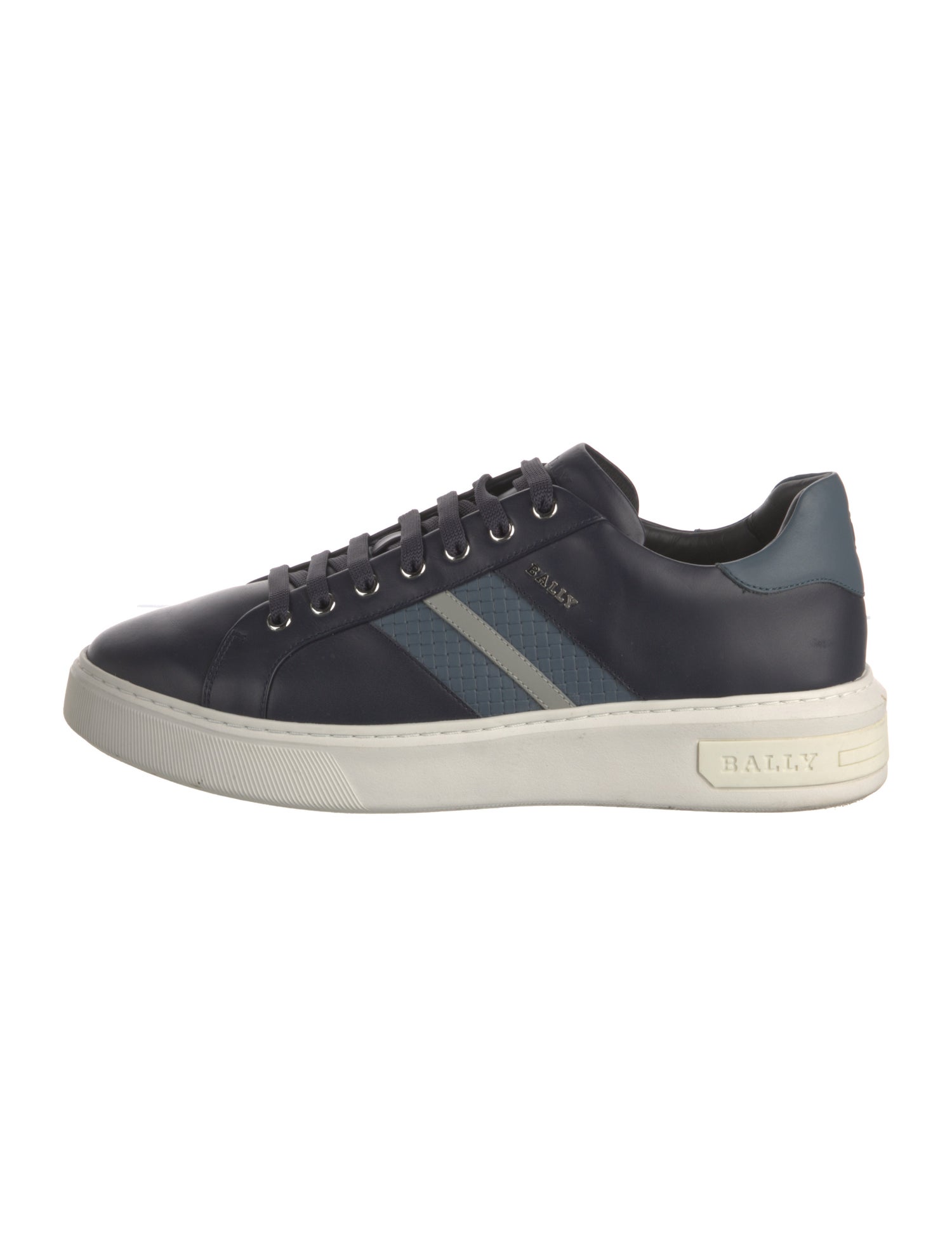 Bally Leather Striped Sneakers