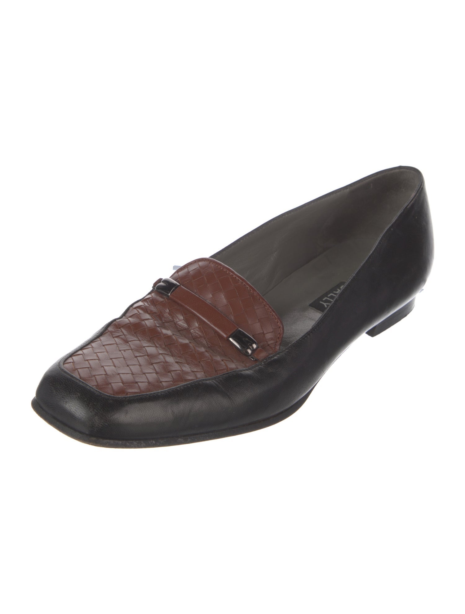 Bally Leather Animal Print Loafers