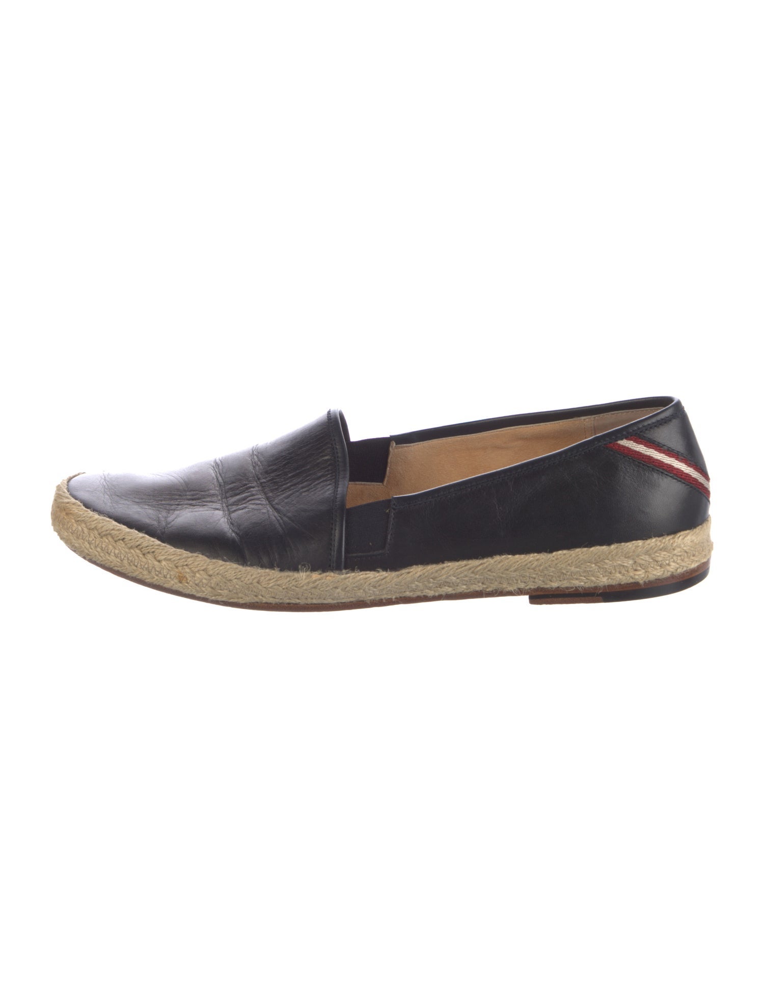 Bally Leather Embroidered Accent Espadrilles