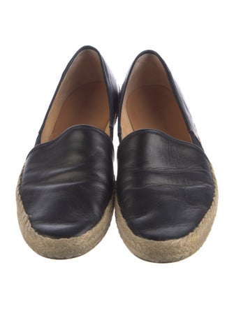 Bally Leather Embroidered Accent Espadrilles