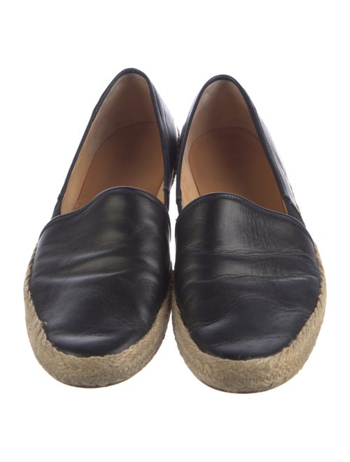 Bally Leather Embroidered Accent Espadrilles