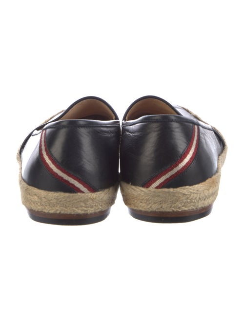 Bally Leather Embroidered Accent Espadrilles