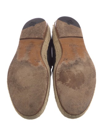 Bally Leather Embroidered Accent Espadrilles