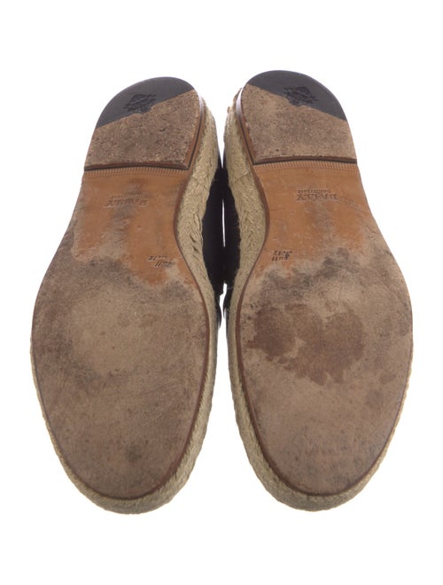 Bally Leather Embroidered Accent Espadrilles