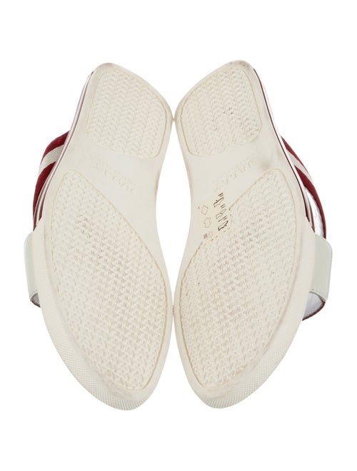 Bally Leather Striped Slides