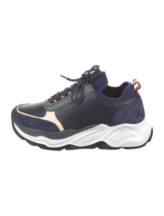 Bally Leather Colorblock Pattern Athletic Sneakers