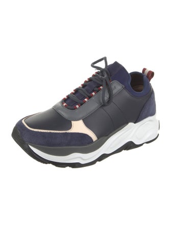 Bally Leather Colorblock Pattern Athletic Sneakers