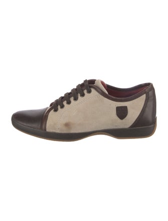 Bally Suede Colorblock Pattern Sneakers