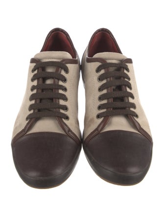 Bally Suede Colorblock Pattern Sneakers