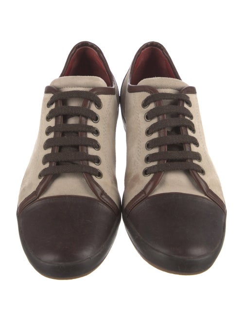 Bally Suede Colorblock Pattern Sneakers