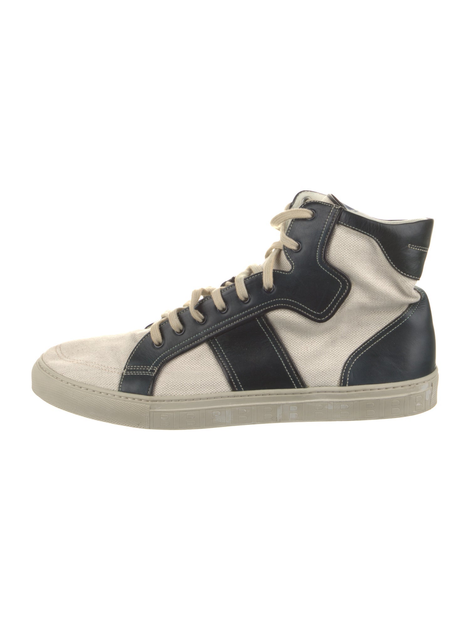 Bally Canvas Leather Trim Embellishment Sneakers