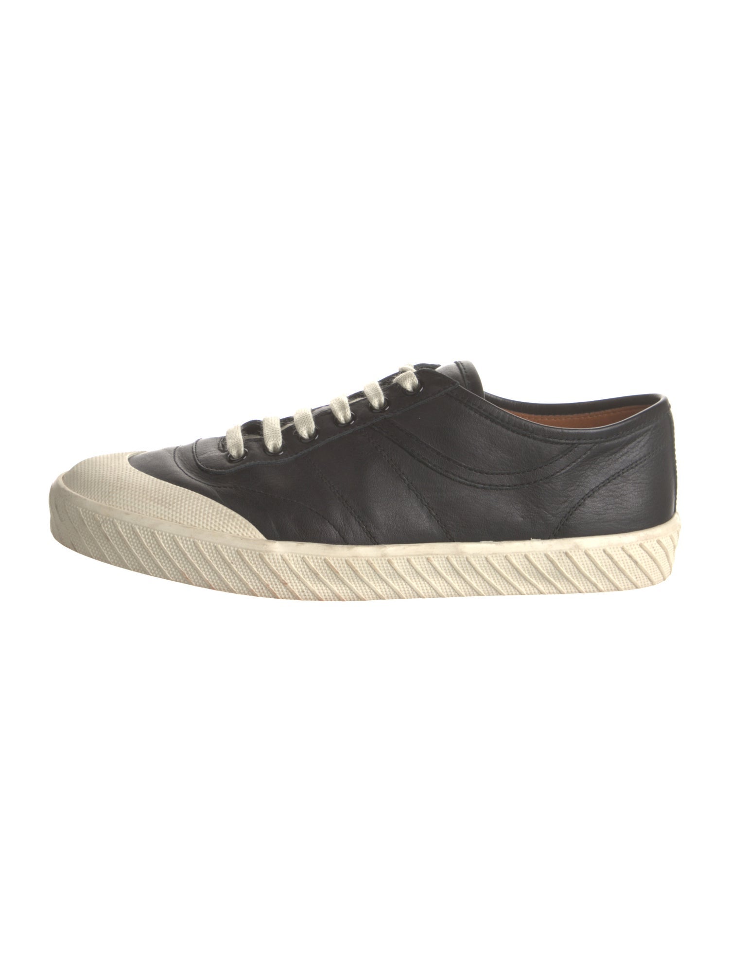 Bally Leather Colorblock Pattern Sneakers
