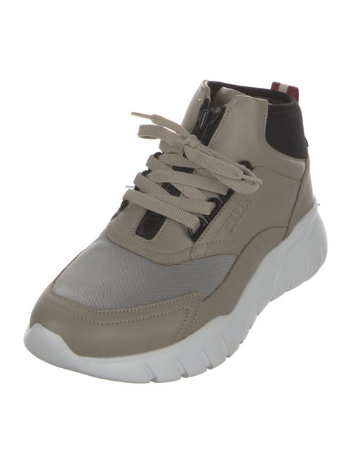 Bally Leather Colorblock Pattern Sneakers