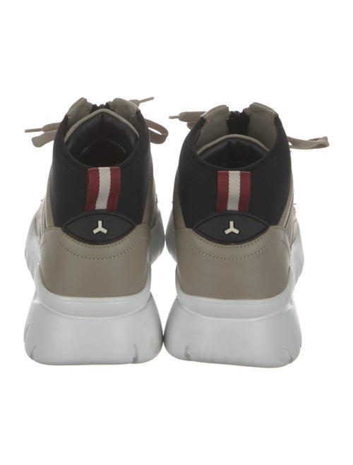 Bally Leather Colorblock Pattern Sneakers