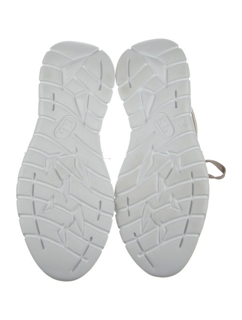 Bally Leather Colorblock Pattern Sneakers