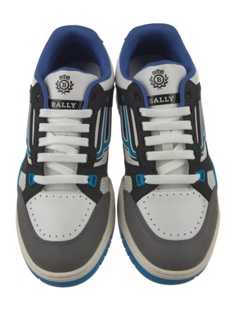 Bally Leather Colorblock Pattern Sneakers