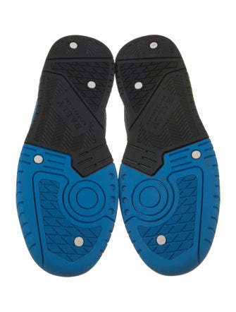 Bally Leather Colorblock Pattern Sneakers