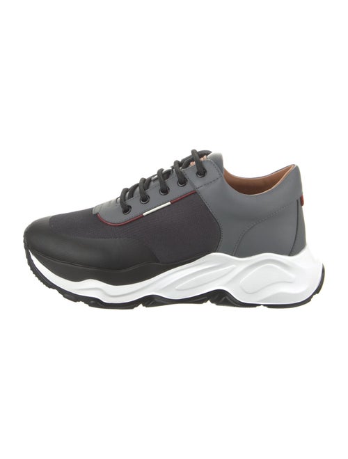 Bally Leather Colorblock Pattern Sneakers