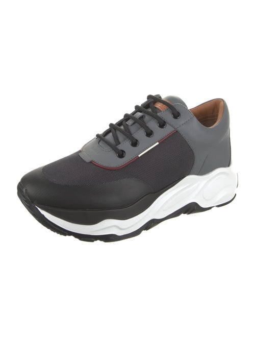 Bally Leather Colorblock Pattern Sneakers
