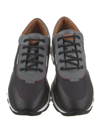 Bally Leather Colorblock Pattern Sneakers