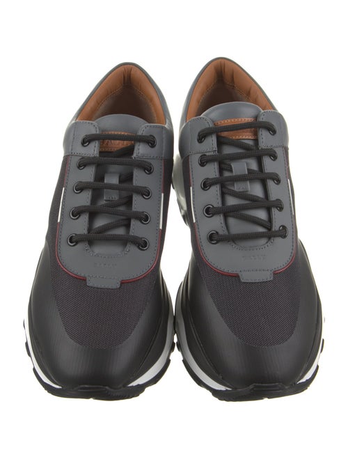 Bally Leather Colorblock Pattern Sneakers