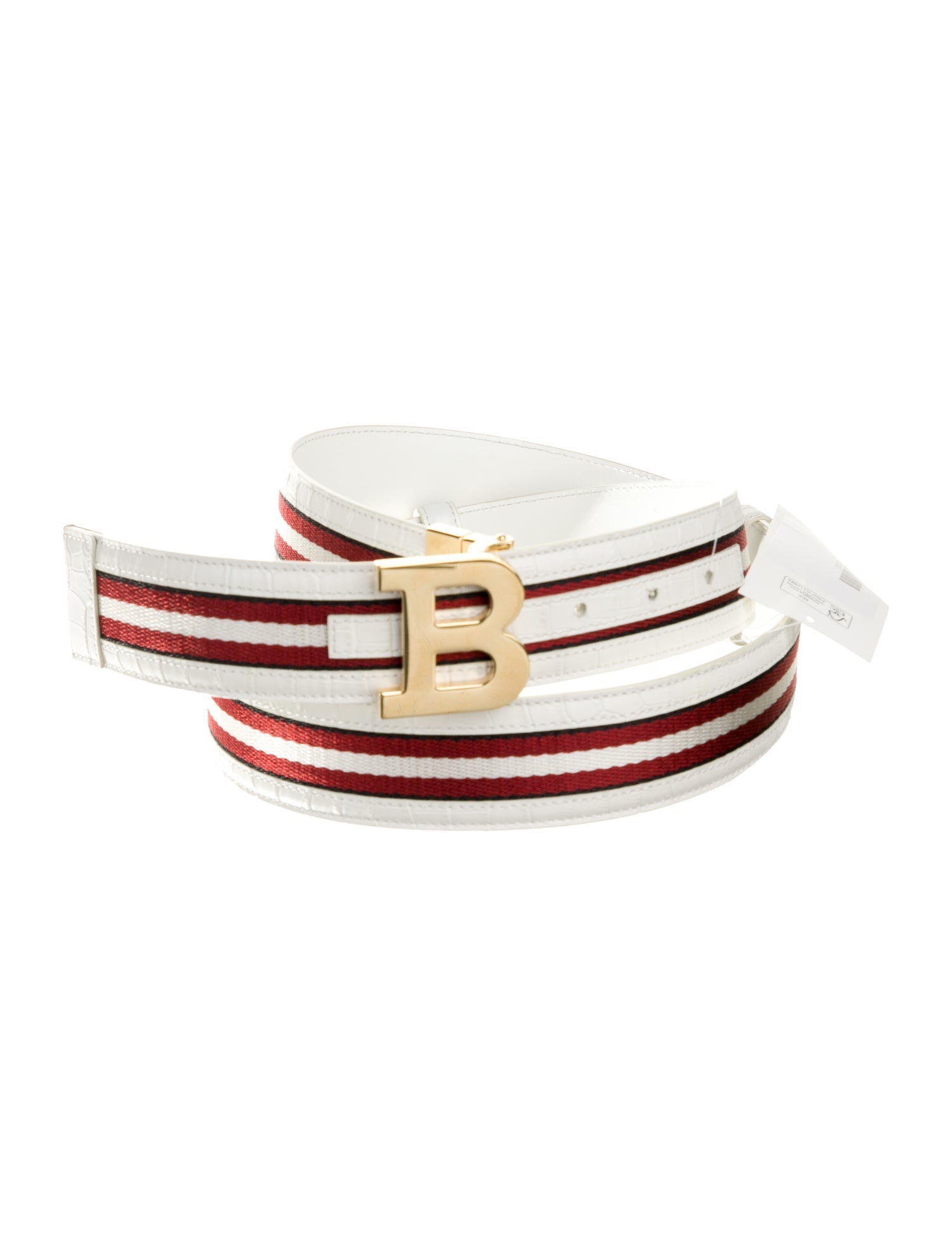 Bally Leather Grosgrain Trim Waist Belt