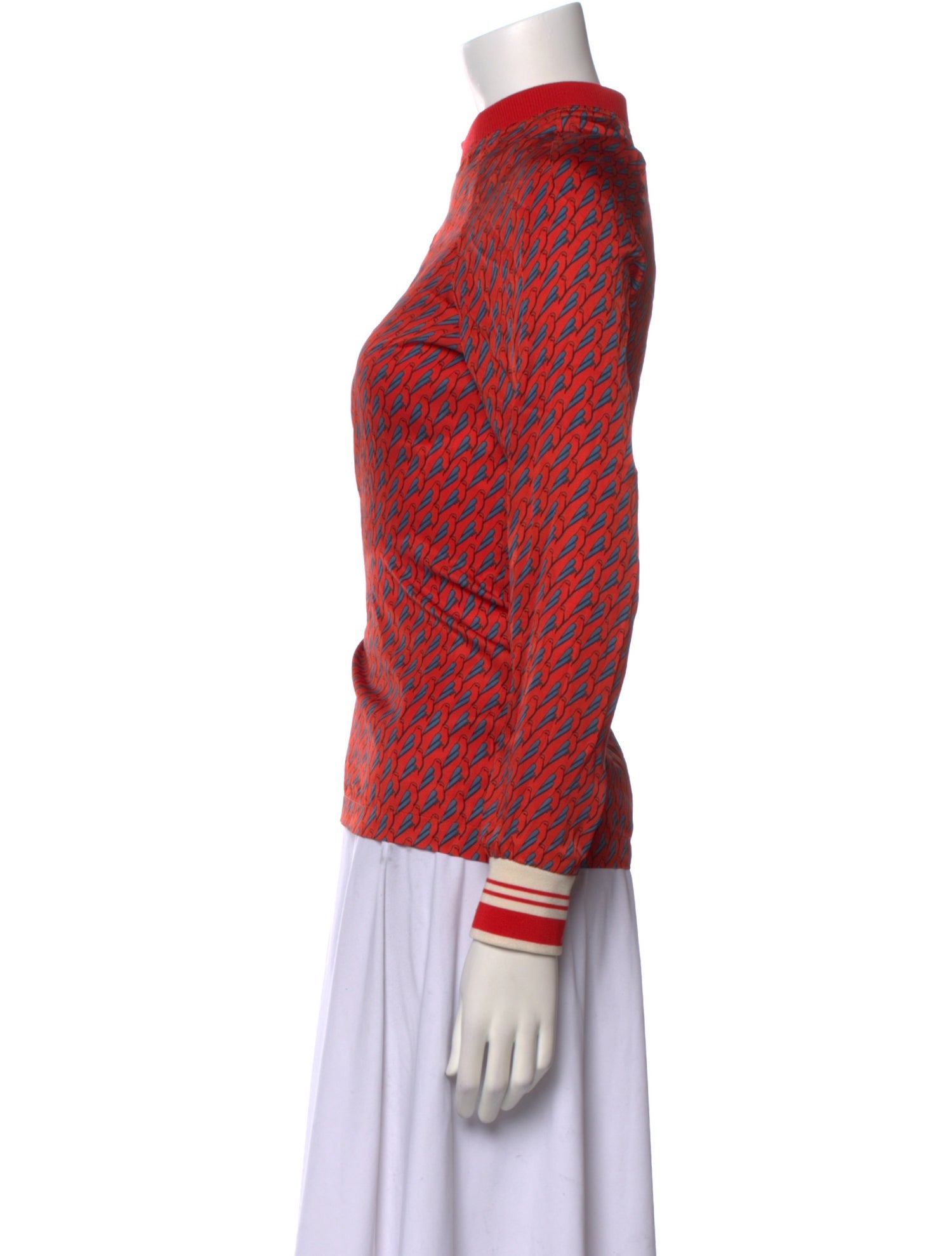 Bally Printed Mock Neck Top