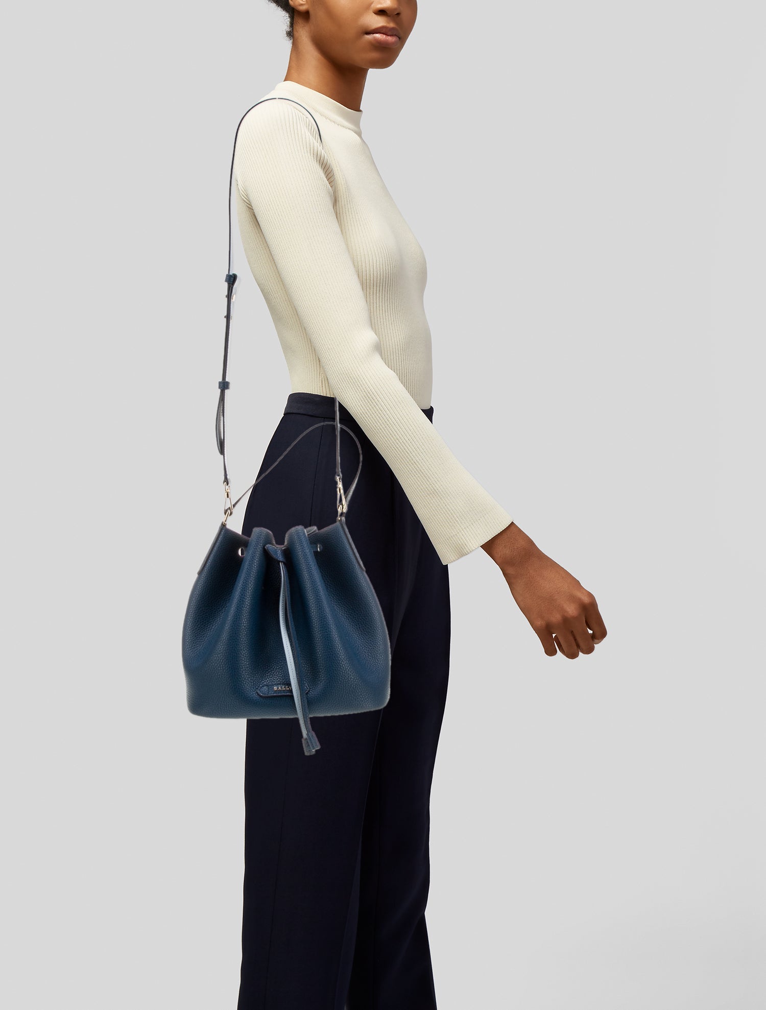Bally Leather Bucket Bag