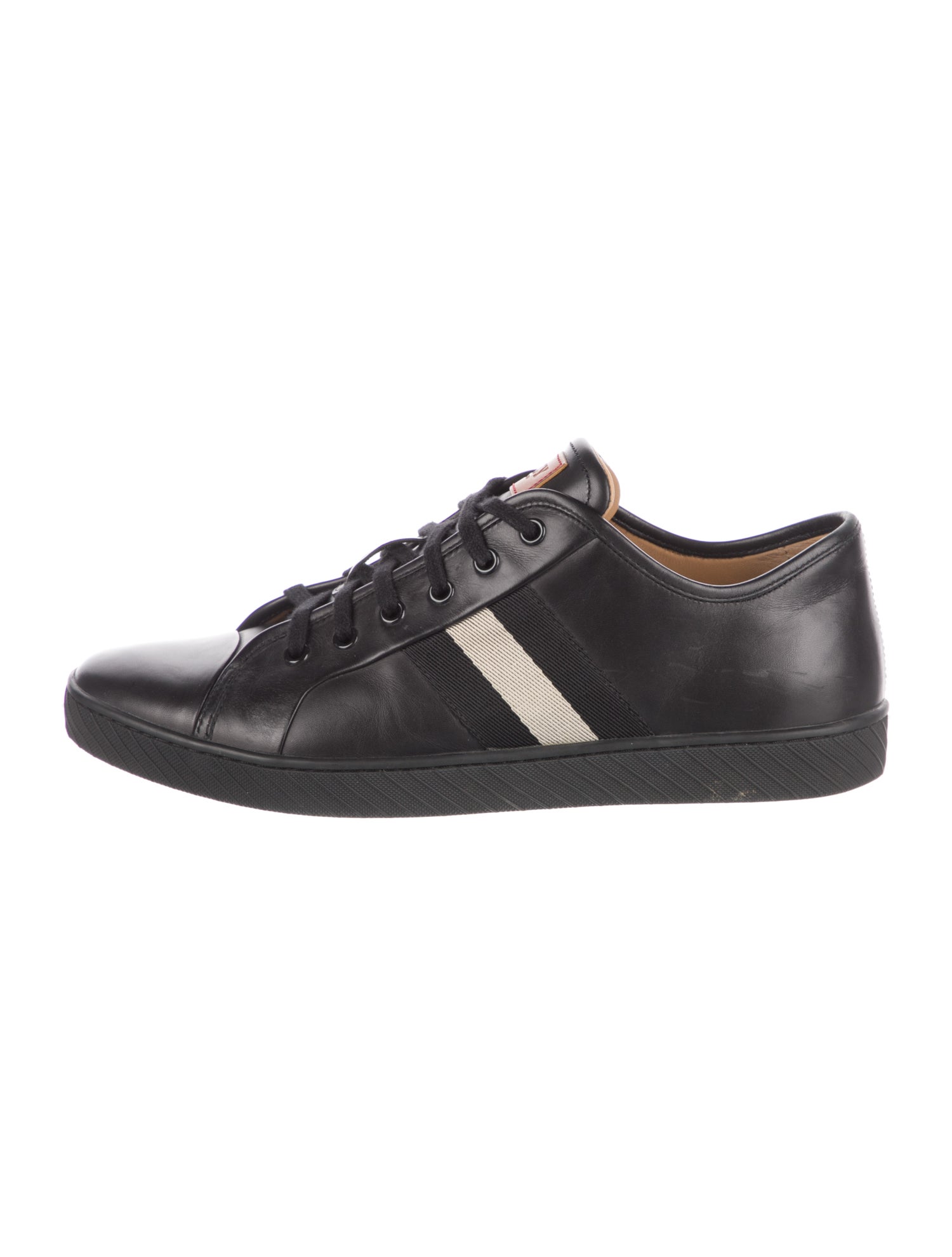 Bally Leather Colorblock Pattern Sneakers