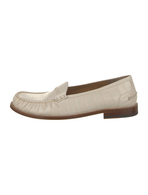 Bally Embossed Leather Loafers