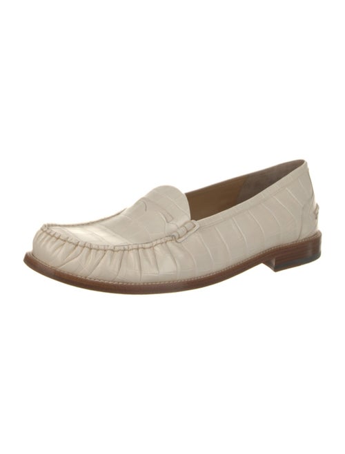 Bally Embossed Leather Loafers