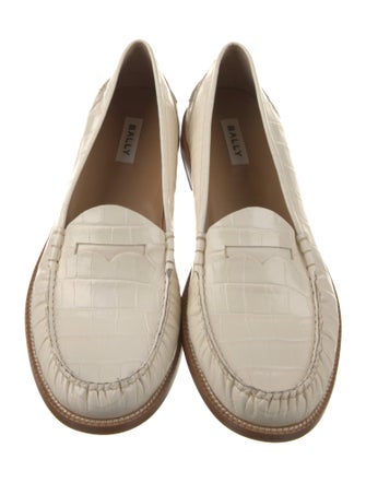 Bally Embossed Leather Loafers