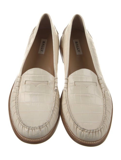 Bally Embossed Leather Loafers