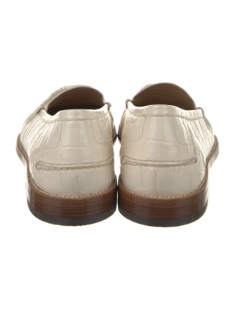 Bally Embossed Leather Loafers