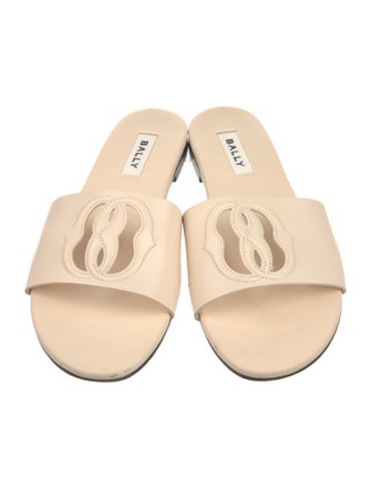 Bally Leather Cutout Accent Slides