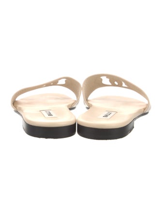 Bally Leather Cutout Accent Slides