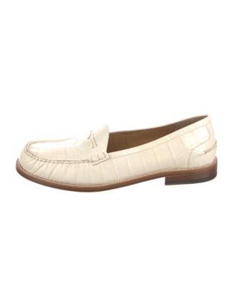 Bally Embossed Leather Loafers