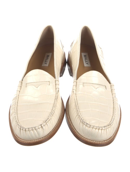 Bally Embossed Leather Loafers