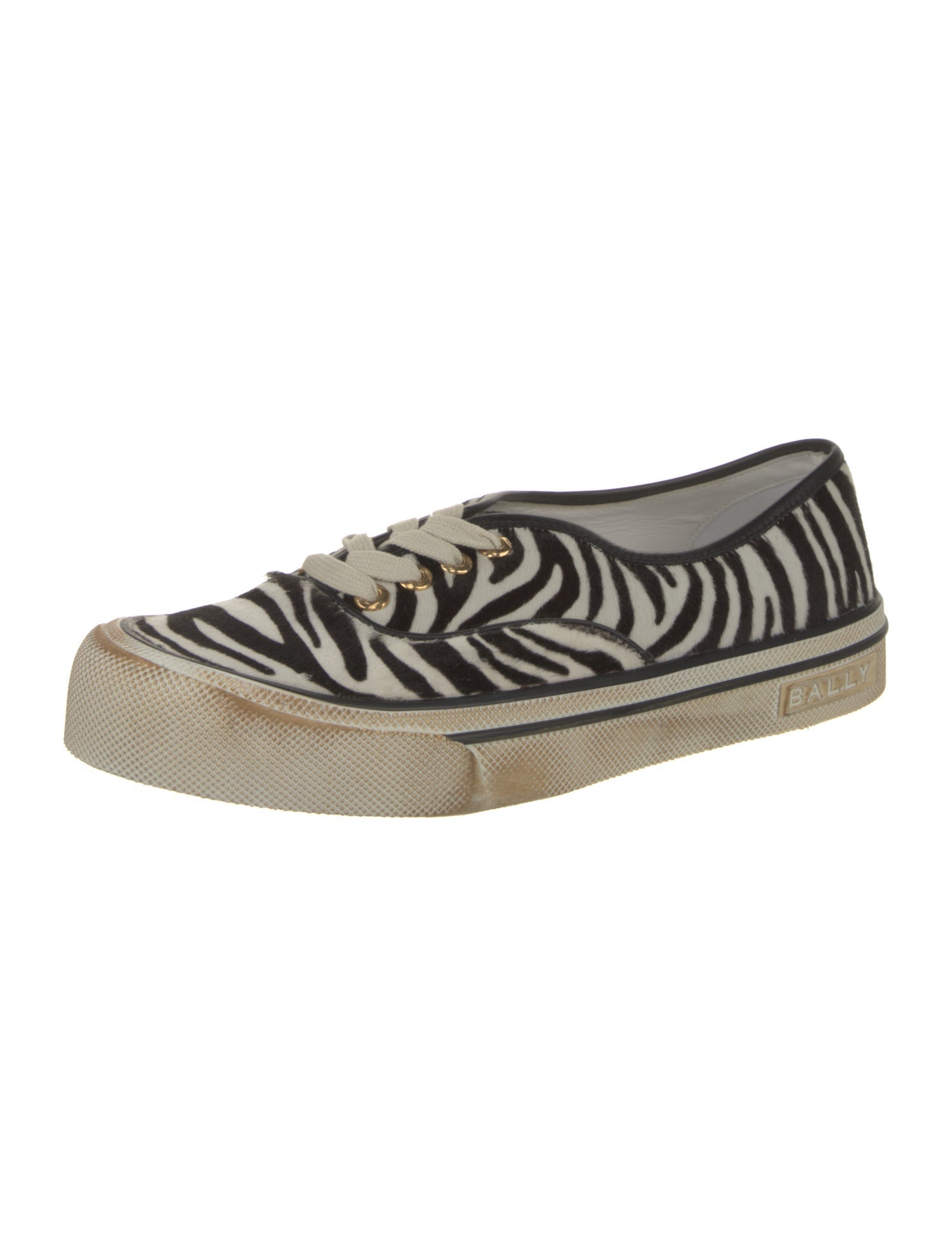 Bally Ponyhair Animal Print Sneakers