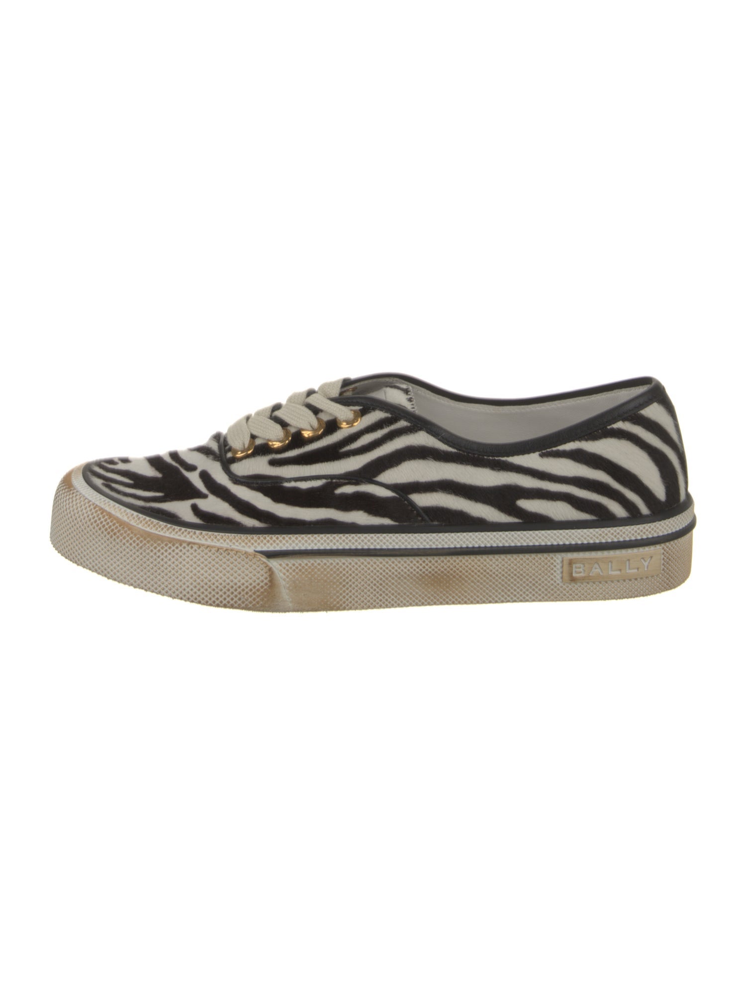 Bally Ponyhair Animal Print Sneakers