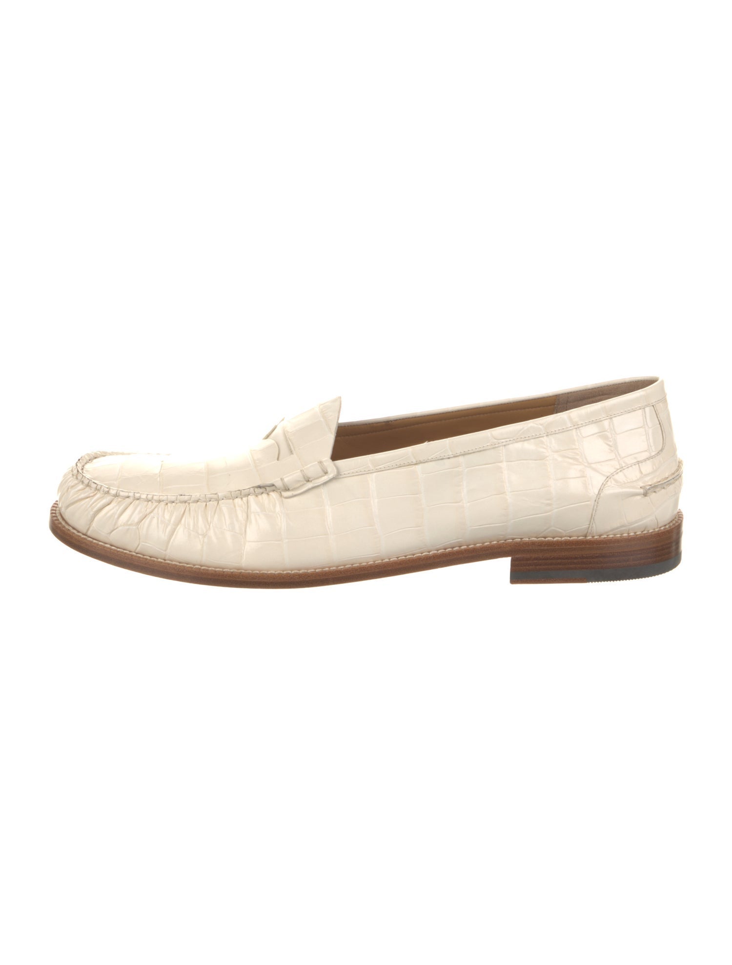 Bally Embossed Leather Loafers