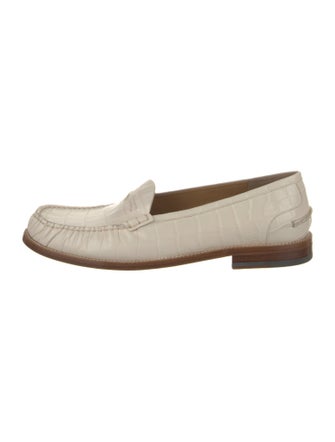 Bally Embossed Leather Loafers