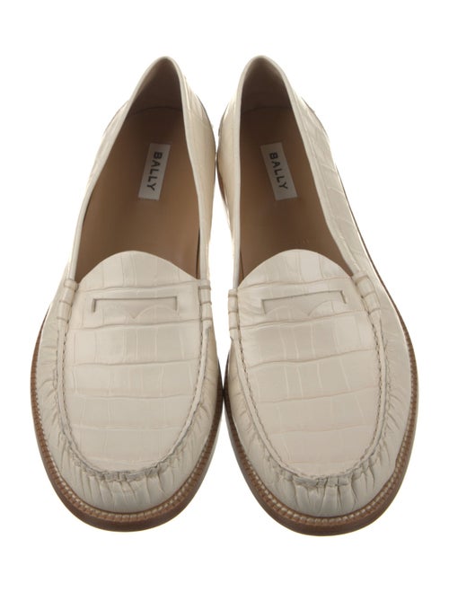 Bally Embossed Leather Loafers