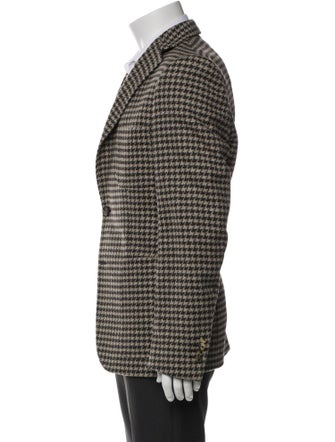 Bally Wool Houndstooth Print Blazer