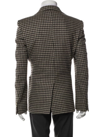 Bally Wool Houndstooth Print Blazer