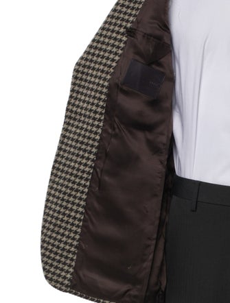 Bally Wool Houndstooth Print Blazer