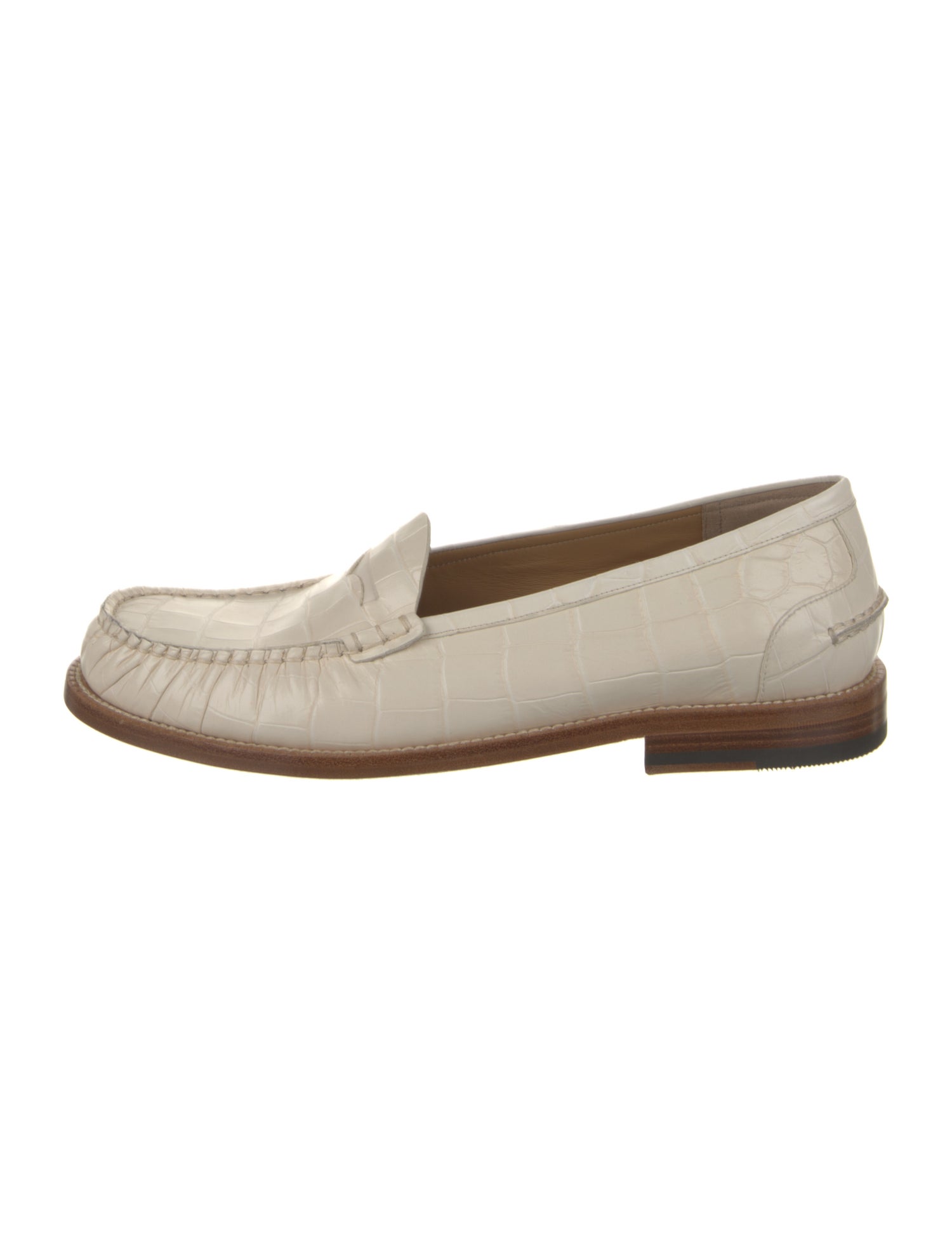 Bally Embossed Leather Loafers