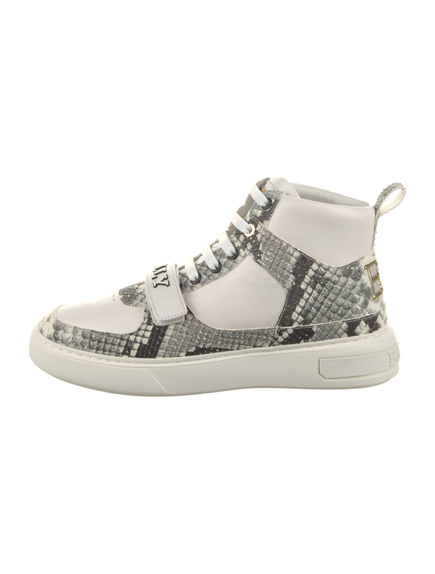 Bally Leather Animal Print Sneakers